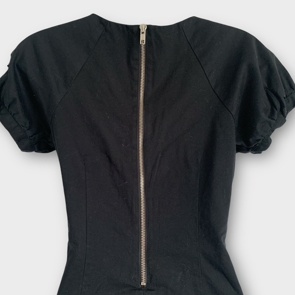 Ted Baker Black Ruffle Front Sheath Dress - Picture 6 of 10